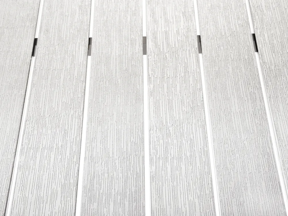 Gartentisch VERNIO 180 cm 90 cm Metall Weiß_775168