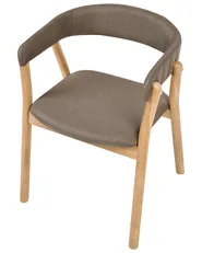 Esszimmerstuhl 2er Set MYLO Stoff Hellbraun / Braun_1068351