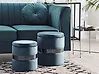 Set of 2 Storage Pouffes DORIS Velvet Blue