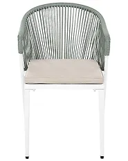 Set of 2 Garden Chairs with Cushions PARANEA Metal Green_1179768