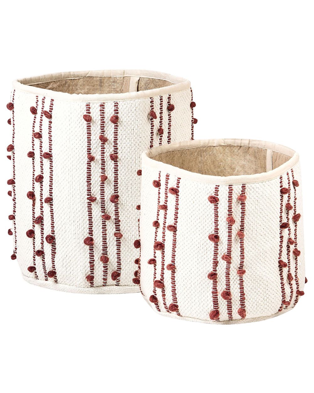 Set van 2 manden KHEL Katoen Beige