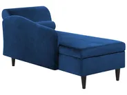 Rechtsseitige Chaiselongue LUIRO mit Stauraum Samtstoff Marineblau_769587