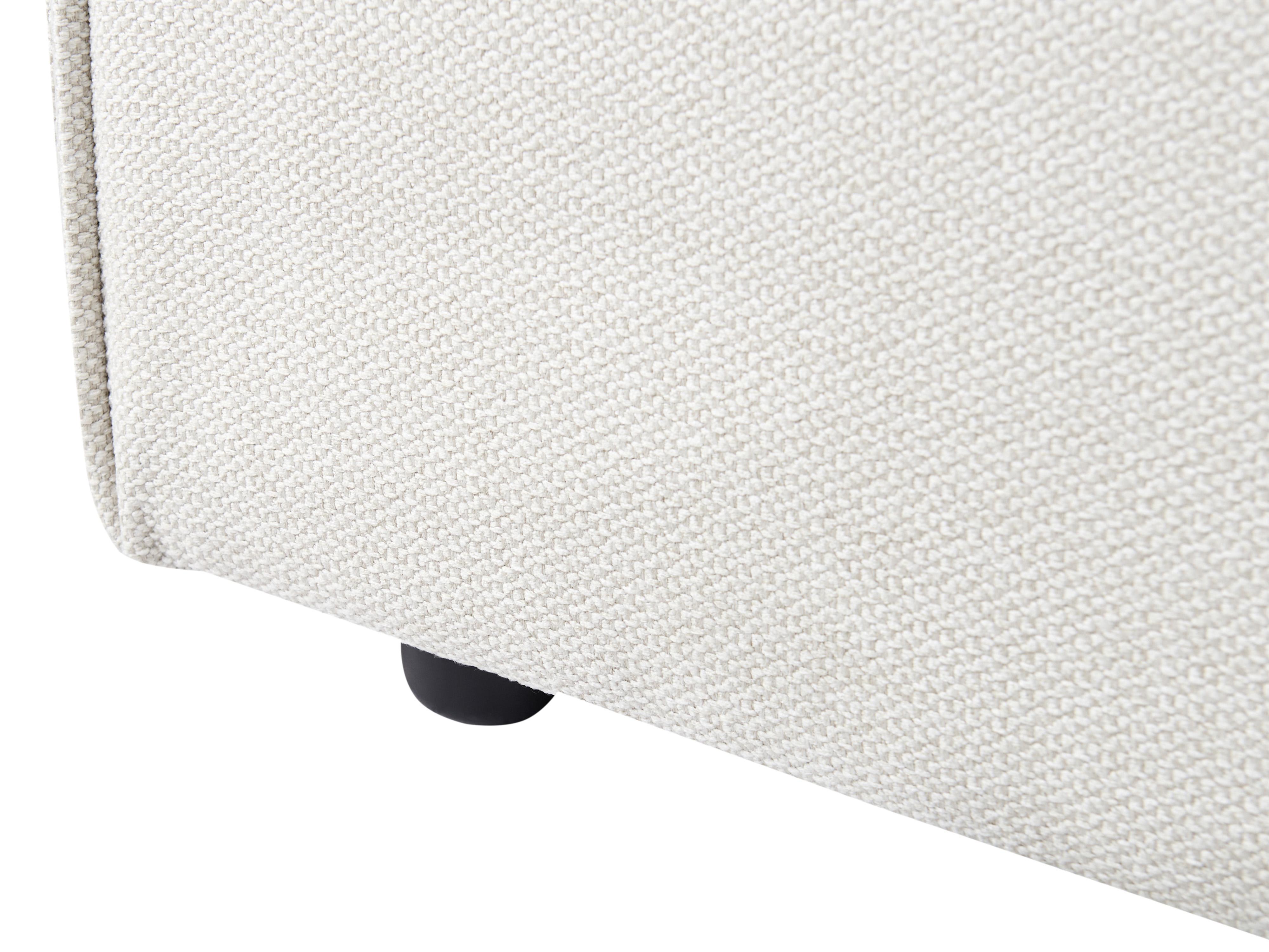 Bed Faux Linen LESTRE 160 x 200 cm (EU King Size) Off-White_959972