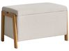 Banc de rangement rembourré EDLAND Tissu Beige clair