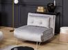 1-Sitzer Schlafsofa VESTFOLD Samtstoff Grau