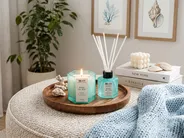 Scented Candle with Fragrance Reed Diffuser CLASSY TINT Soy Wax Fresh Notes_874416