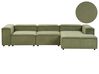Modul Ecksofa 4-Sitzer ARDAL Cord Grün linksseitig