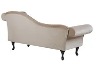 Right-Hand Chaise Longue LATTES Velvet Beige_791473