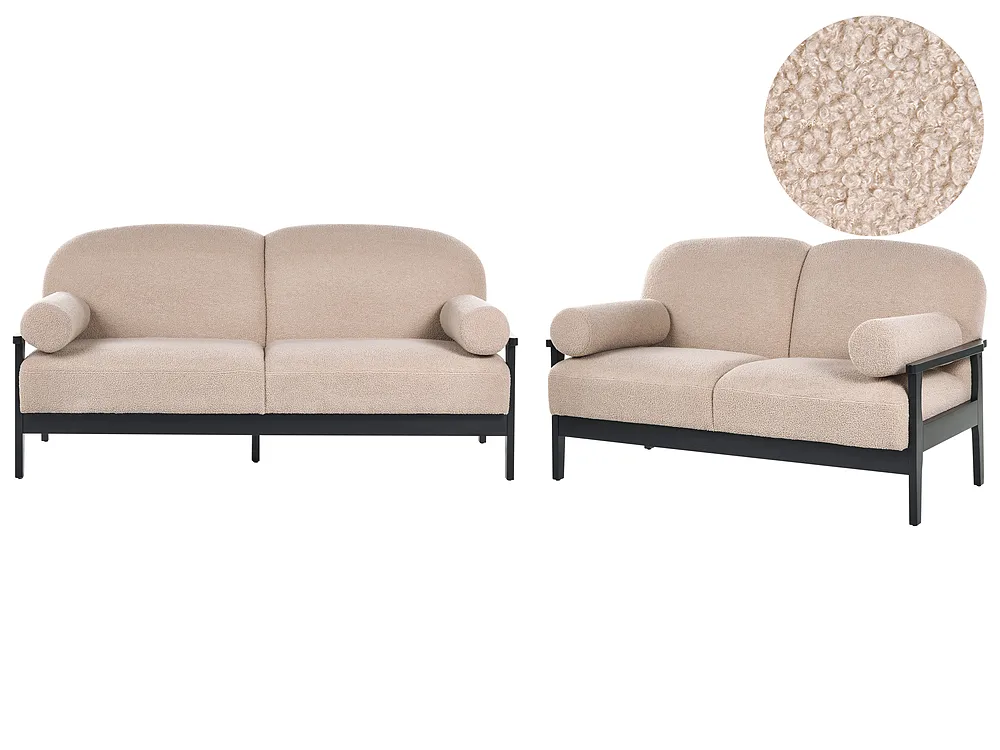 Bankenset PILARNE Bouclé Beige