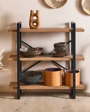 Aufbewahrungskorb 3er Set ARAM Kunstleder Braun_997966