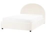 Bett mit Stauraum VAUCLUSE Bouclé Cremeweiß 140 x 200 cm_951970