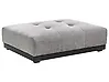 Ottoman TORPO Fabric Grey/ Black