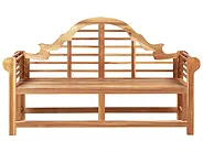 Gartenbank mit Auflage MARLBORO 180 cm Akazienholz Beige_1119113