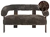 Sofa 2 Seater ILBRO Faux Fur Dark Brown