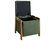 Pouf mit Stauraum EDLAND Stoff 45 cm Grün_1038219