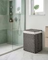 Wasmand met deksel MUCUBAJI Stof Grijs 83 L