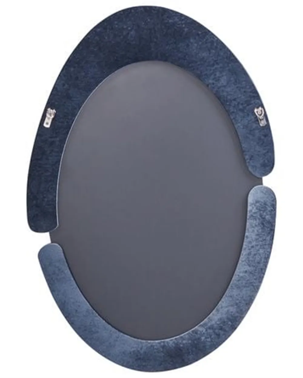 Wall Mirror MASSAY 53 cm 90 cm Velvet Dark Blue_1183997