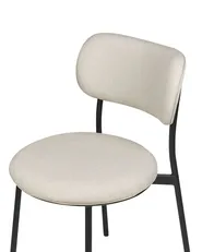 Set of 2 Dining Chairs CASEY Fabric Light Beige_884555