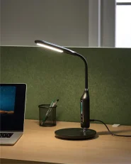 LED Schreibtischlampe CYGNUS mit Dimmer Metall Schwarz_1078030