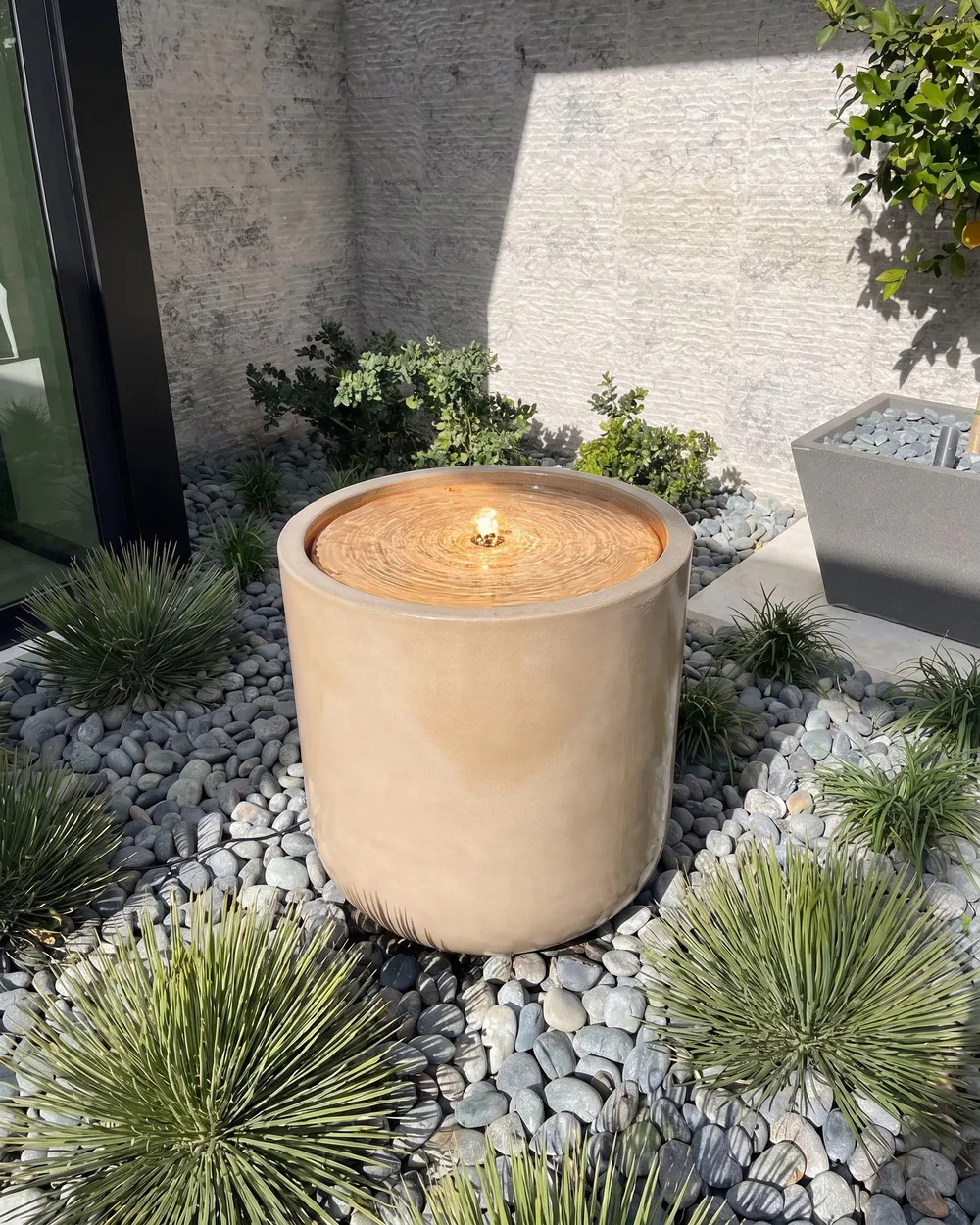 Gartenbrunnen LED DELPHI Hellbeige_1086357