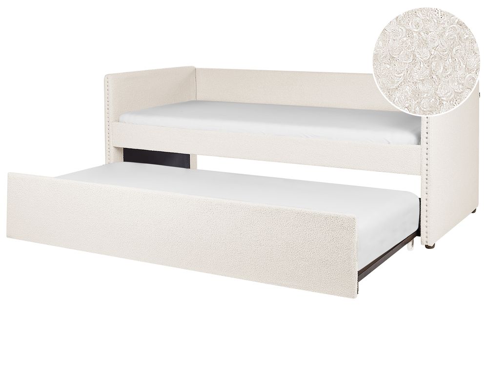 Sklopivi krevet Buklé TROYES 90 x 200 cm Svijetlo bež