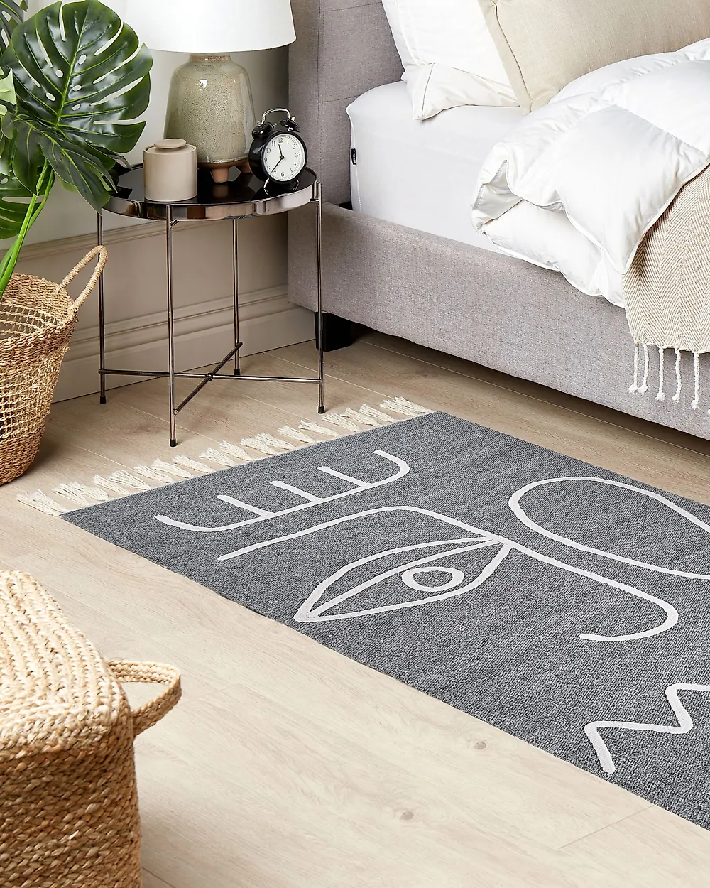 Outdoor Rug YAVU Grey 80 x 150 cm_1179995