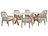 Gartenmöbel Set 6-Sitzer OLBIA inkl. Kissen Beige
