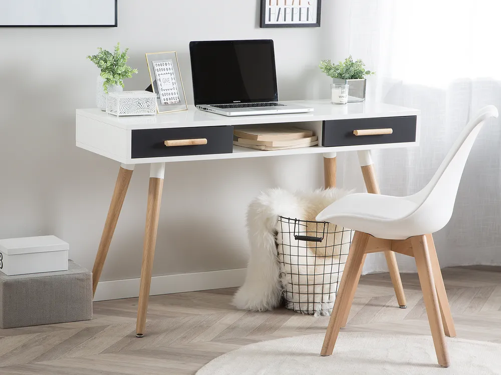 Schreibtisch FRISCO 120 cm 45 cm mit Schubladen Grau_839990