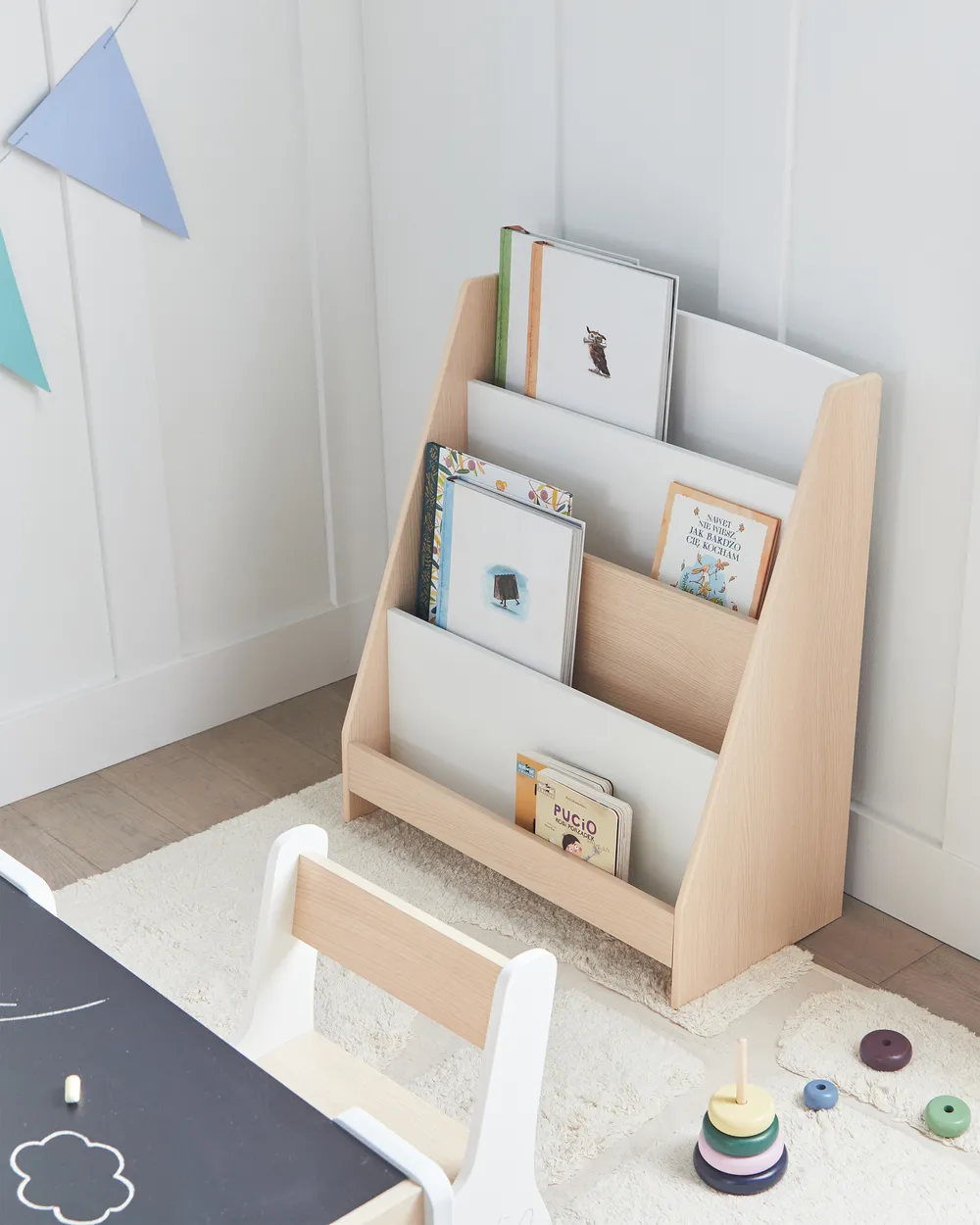 Bücherregal mit 4 Ebenen LILOET 70 cm Hellbraun