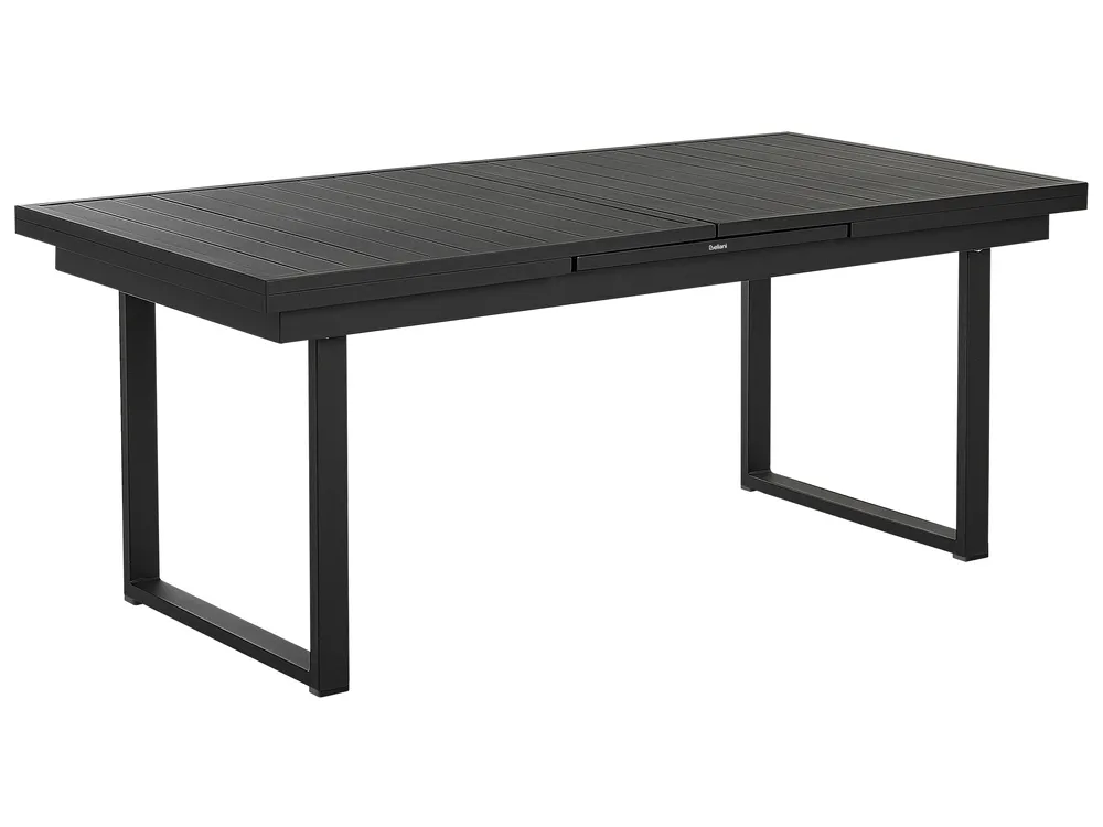Gartenmöbel Set 8-Sitzer VALCANETTO/TAVIANO inkl. Kissen Metall Schwarz_846224