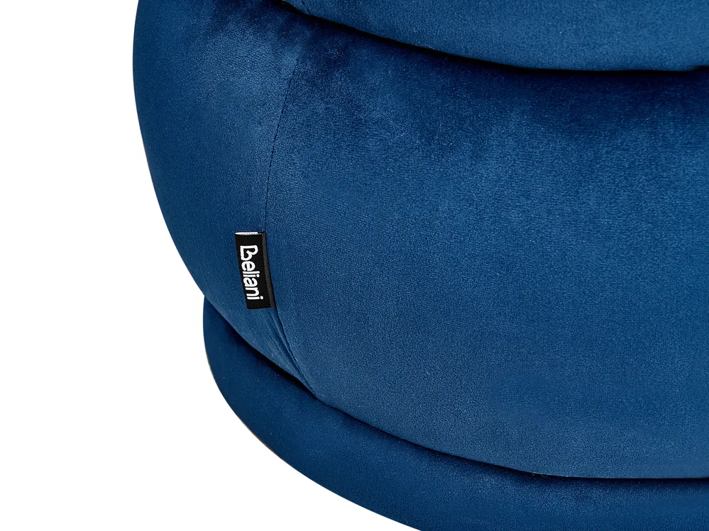 Upholstered Bench ELLENDALE Velvet Navy Blue_937055