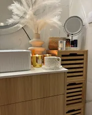 Bathroom Cabinet SHAWNEE Bamboo Wood 32 cm Light Brown_951490