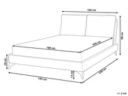 Bett mit Lattenrost Bouclé MELLE 180 x 200 cm Beige_882635