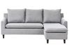 Corner Sofa ELVENES Fabric Light Grey Left Hand