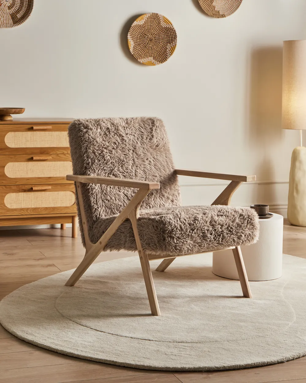Sessel KISA Webpelz Taupe