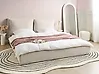 Bett mit Lattenrost Stoff BAJONNA 180 x 200 cm Hellbeige