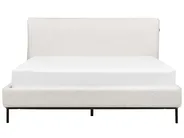 Bett mit Lattenrost Bouclé CORIO 160 x 200 cm Cremeweiß_903253