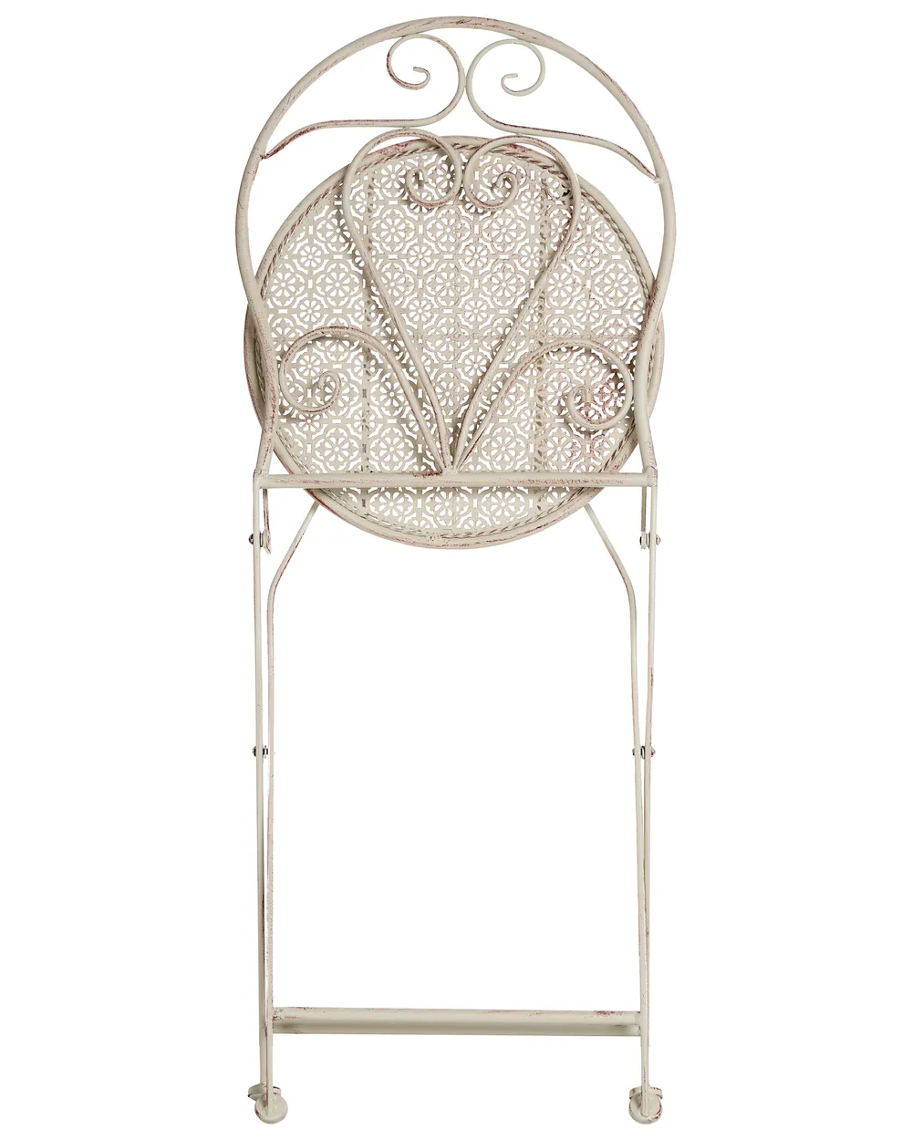 Gartenstuhl 2er Set FOLELLI klappbar Metall Hellbeige_1002029