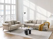 Sofa 3-Sitzer SKIVE Stoff Taupe_946154
