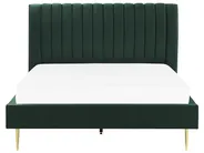 Bett mit Lattenrost Samtstoff MARVILLE 180 x 200 cm Smaragdgrün_836011