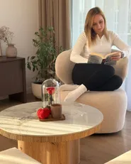 Draaifauteuil ALVDAL Stof Lichtbeige_1187949