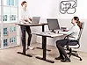 Schreibtisch elektrisch höhenverstellbar DESTINES 120 cm x 72 cm Grau / Schwarz