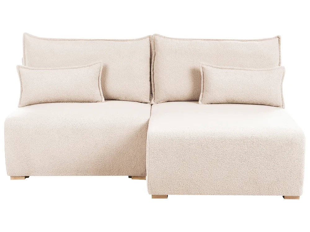 Modular Corner Sofa NERBO Boucle Beige Left Hand_1034714