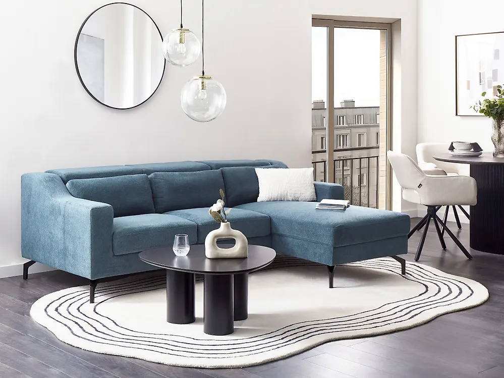 Ecksofa GLOSLI Stoff Marineblau linksseitig_1176442