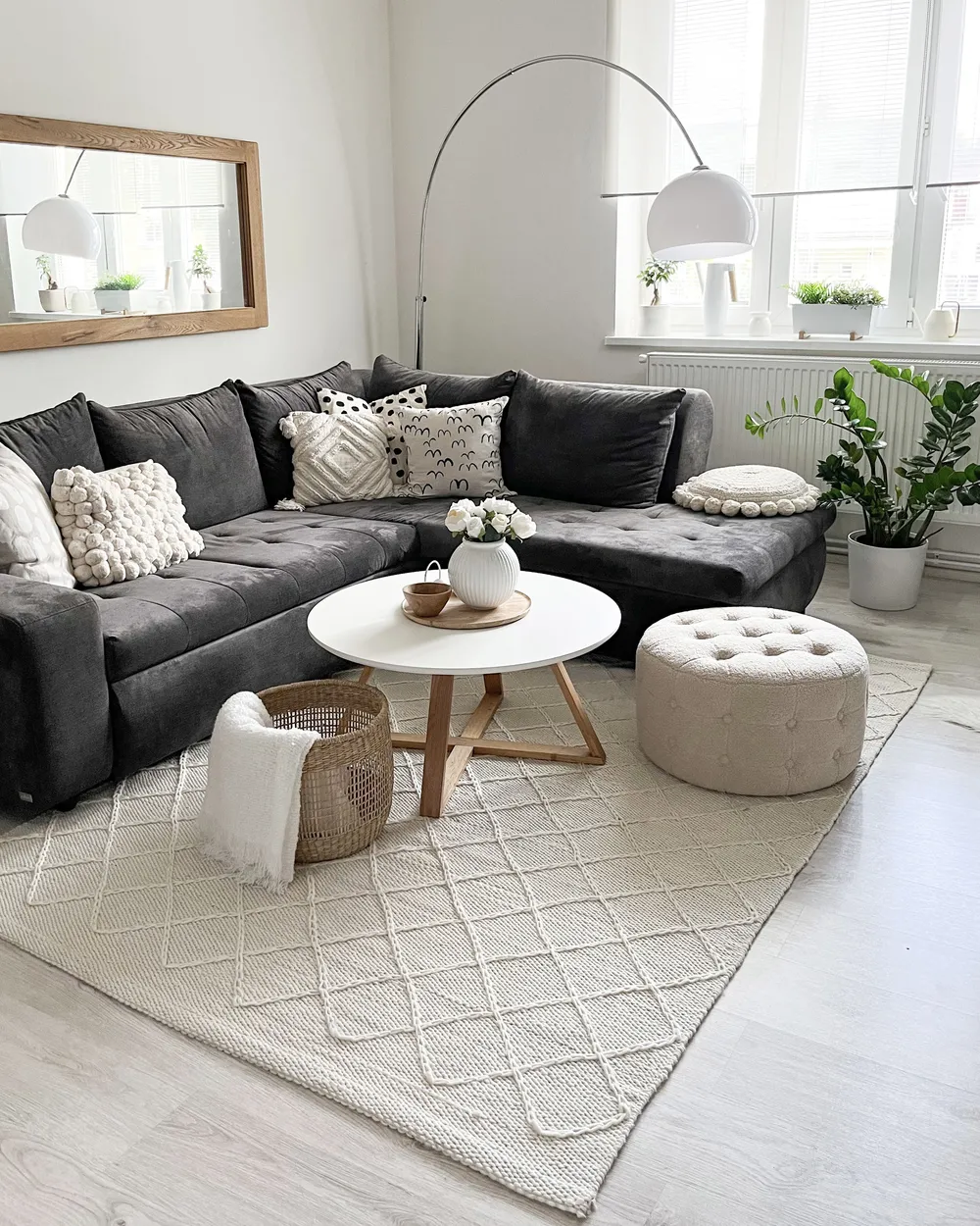 Teppich ELLEK Weiß 160 x 230 cm Wolle_880920