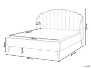 Bed Velvet AMBILLOU 140 x 200 cm (EU Double) Pink_857084