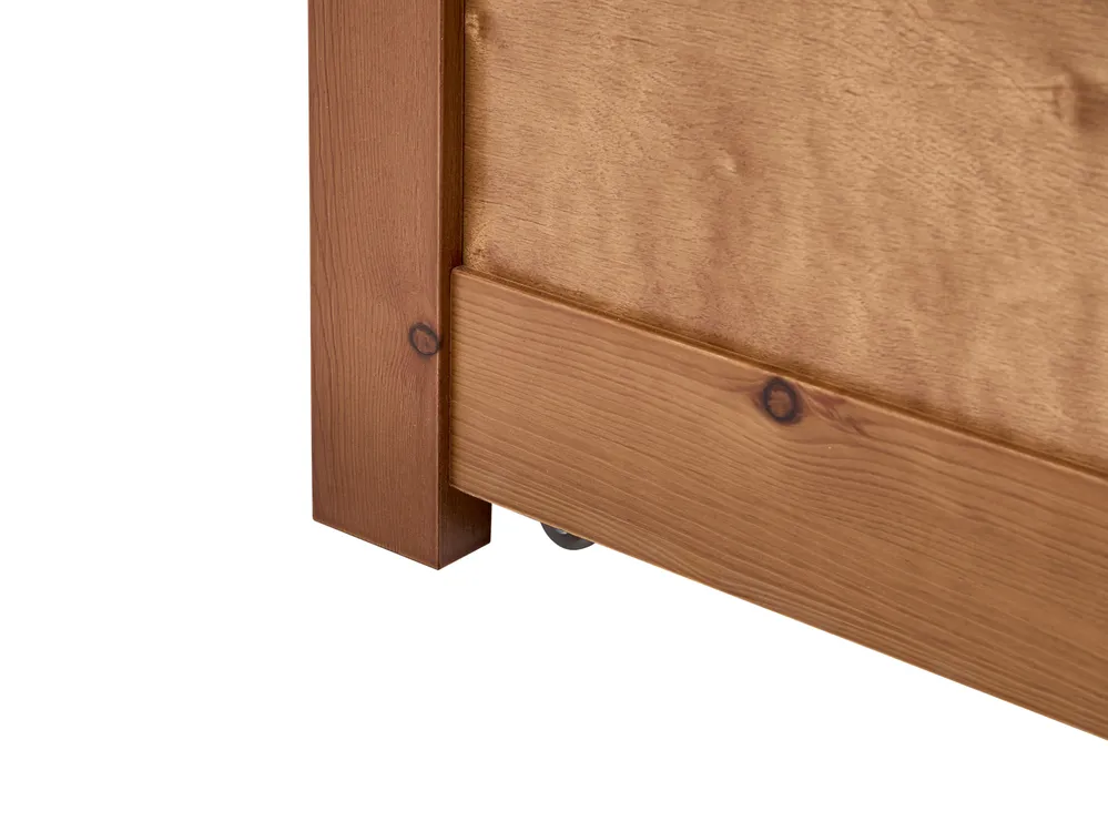 Bett mit 2 Schubladen OLENDON Kiefernholz Braun 180 x 200 cm_1068631