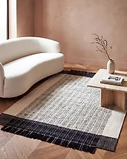 Teppich KETENLI Weiß 160 x 230 cm Wolle_1179123