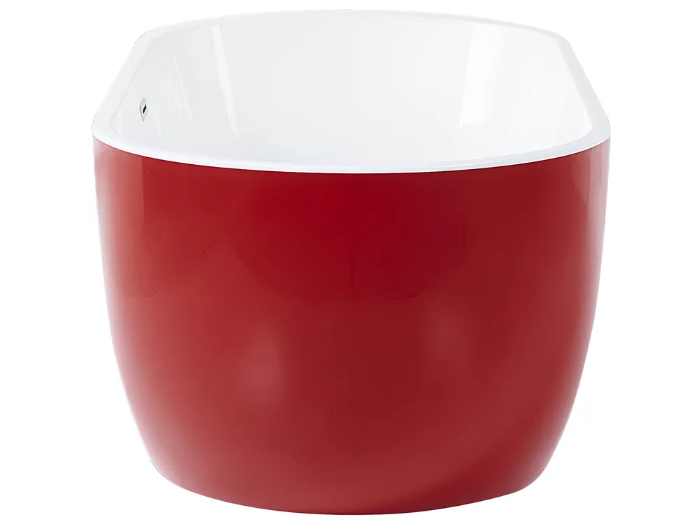 Freistehende Badewanne NEVIS 160 x 75 cm Rot_828372
