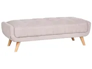 Sofa 2 Seater HABO with Ottoman Fabric Taupe_1077154